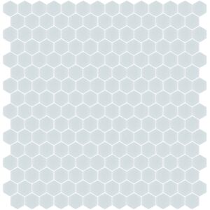 Hisbalit Obklad mozaika skleněná šedá 316A MAT hexagony hexagony 2,3x2,6 (33,33x33,33) cm - HEX316AMH