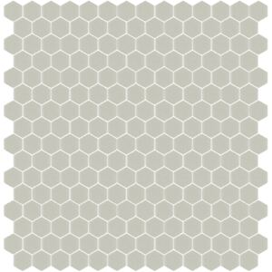 Hisbalit Obklad mozaika skleněná šedá 306A MAT hexagony hexagony 2,3x2,6 (33,33x33,33) cm - HEX306AMH