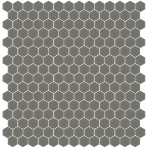 Hisbalit Obklad mozaika skleněná šedá 106A MAT hexagony hexagony 2,3x2,6 (33,33x33,33) cm - HEX106AMH