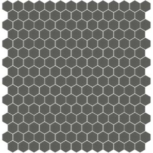Hisbalit Obklad mozaika skleněná šedá 260A MAT hexagony hexagony 2,3x2,6 (33,33x33,33) cm - HEX260AMH