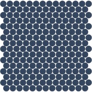 Hisbalit Obklad mozaika skleněná modrá 319B MAT kolečka kolečka prům. 2,2 (33,33x33,33) cm - KO319BMH