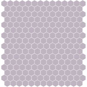 Hisbalit Obklad mozaika skleněná fialová 309B MAT hexagony hexagony 2,3x2,6 (33,33x33,33) cm - HEX309BMH