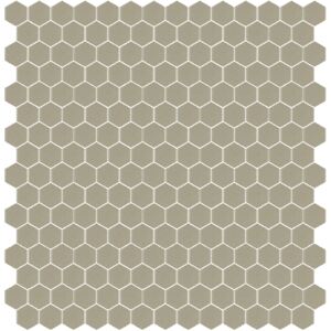 Hisbalit Obklad mozaika skleněná šedá 327A MAT hexagony hexagony 2,3x2,6 (33,33x33,33) cm - HEX327AMH