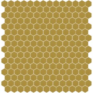 Hisbalit Obklad mozaika skleněná hnědá 307A MAT hexagony hexagony 2,3x2,6 (33,33x33,33) cm - HEX307AMH