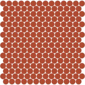 Hisbalit Obklad mozaika skleněná červená 172E MAT kolečka kolečka prům. 2,2 (33,33x33,33) cm - KOL172EMH