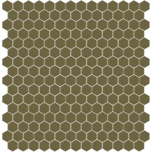 Hisbalit Obklad mozaika skleněná hnědá 321A MAT hexagony hexagony 2,3x2,6 (33,33x33,33) cm - HEX321AMH