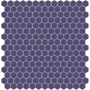 Hisbalit Obklad mozaika skleněná fialová 308B MAT hexagony hexagony 2,3x2,6 (33,33x33,33) cm - HEX308BMH