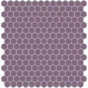 Hisbalit Obklad mozaika skleněná fialová 251A MAT hexagony hexagony 2,3x2,6 (33,33x33,33) cm - HEX251AMH