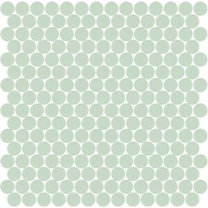 Hisbalit Obklad mozaika skleněná zelená 311A MAT kolečka kolečka prům. 2,2 (33,33x33,33) cm - KOL311AMH