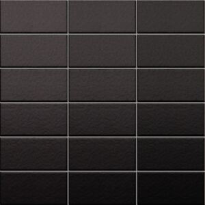 APPIANI Keramická mozaika černá 2010 TULIPANO NERO 50 5x10 (30x30) cm - MOS2010