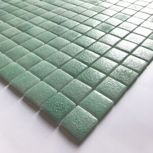Hisbalit Obklad mozaika skleněná zelená TIRRENO NON SLIP B 2,5x2,5 (33,3x33,3) cm - 25TIRRBH