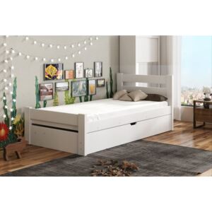 Dětské postel s úložným prostorem 90x190 NAONI - bílá