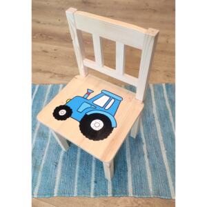 Golam Dětská kvalitní židlička Obrázek: Traktor modrý