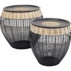 KARE DESIGN Odkládací stolek African Drums - set 2 ks