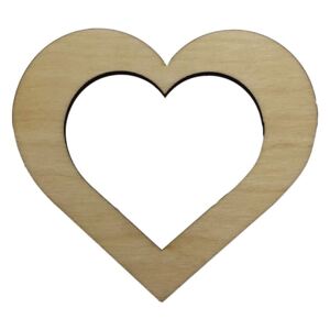 Foglio Dřevěné srdce v srdci 8 x 7 cm