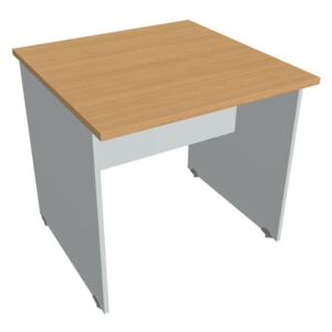 Stůl jednací rovný 80 cm - Hobis Gate GJ 800 Dekor stolové desky: buk, Dekor lamino podnože: šedá