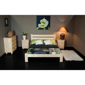 Dřevěná postel Eliza 120x200 + rošt ZDARMA - borovice