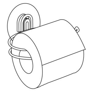 WENKO BEZ VRTÁNÍ StaticLoc OSIMO - Držák WC papíru, kovově lesklý