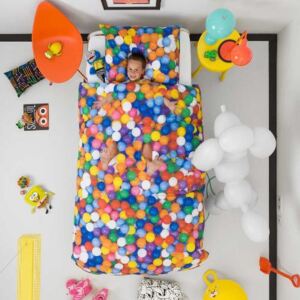 SNURK Bavlněné povlečení v balóncích, 200x140cm + 80x80cm