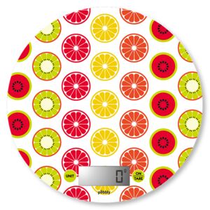 Kuchyňská digitální váha – ultratenká-kruh, citrusy,Pebbly
