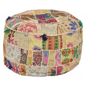 Taburet, Rajasthan, patchwork, Ari bohatá výšivka, 56x56x31cm