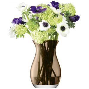Flower Posy skleněná váza 20cm, mocha, LSA, Handmade