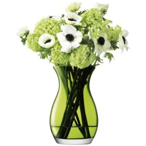 Flower Posy skleněná váza 20cm, limetková, LSA, Handmade