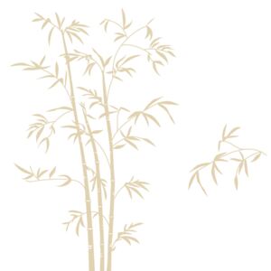 Samolepka na zeď - Bambus Barva: béžová 082, Rozměr: bambus 96x150 cm, větvička 44x41 cm