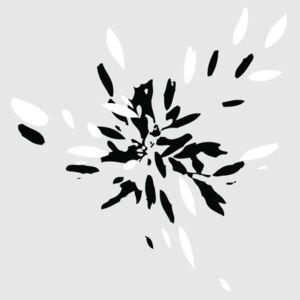 FUGU Samolepka na zeď- Kvetoucí tráva Barva: černá 070, Druhá barva: bílá 010, Rozměr: kvetoucí tráva 69 x 71 cm