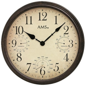 Nástěnné hodiny 9463 AMS meteostanice 42cm