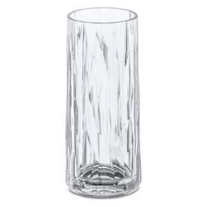 Vysoká průhledná plastová sklenice na nápoje CLUB M, 30x7 cm, KOZIOL