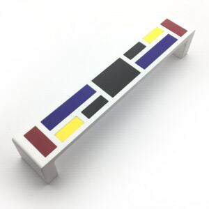 Damiano Latini Nábytková úchytka Mondrian bílá/barevné sklo Rozteč (mm): 320