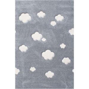 LIVONE Dětský koberec mráčky stříbrno-šedý Clouds Varianta: 160x230cm