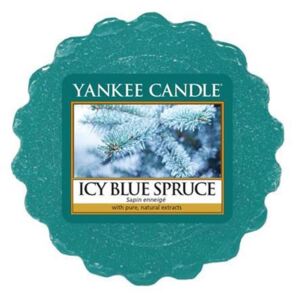 Yankee Candle - vonný vosk Icy Blue Spruce 22g (Svěží dech zimního lesa - kuličky jalovce, modrý smrk a lístky máty. Nádherná svěží zimní vůně.)