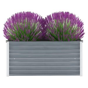 Zahradní květináč z pozinkované oceli 100 x 40 x 45 cm šedý