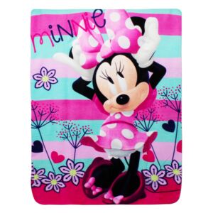 Setino Flísová deka pro dívky Minnie mouse - 100 x 140 cm růžová