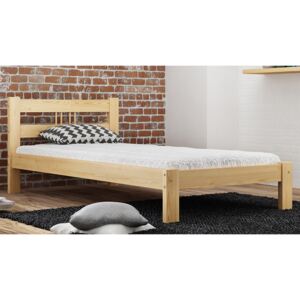 Dřevěná postel Nikola 90x200 + rošt ZDARMA bílá