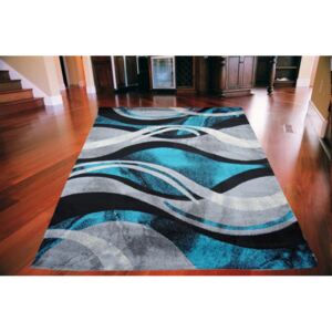 Kusový koberec Fantazie Vlny modrozelený, Velikosti 133x180cm