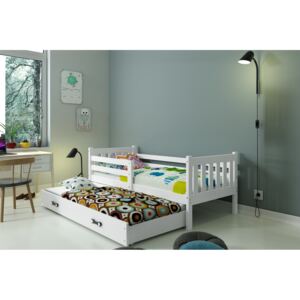 B2b1 BMS-group Dětská postel s přistýlkou CARINO 2 80x190 cm, bílá/bílá Pěnová matrace