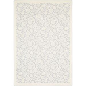 Kusový koberec vlněný Agnella Galaxy Alulala Květy Šedý Rozměr: 80x160 cm