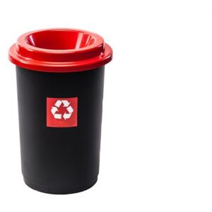Odpadkový koš plastový ECO BIN 50 L - červené víko 650-04R