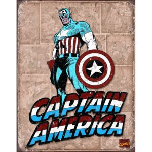 Plechová cedule: Captain America Retro Panels - 40x30 cm