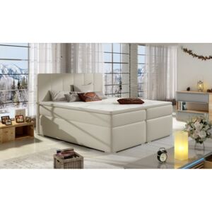 Manželská postel BOLERO BOXSPRINGS 160 x 200 cm (ekokůže soft 033)