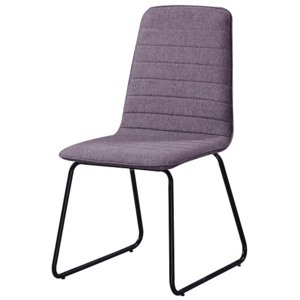 Jídelní židle s kovovou konstrukcí a fialovou látkou TK2051