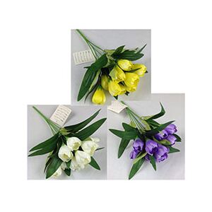 Autronic Krokusy puget, mix barev (žlutá,bílá,fialová). Květina umělá. UK-085