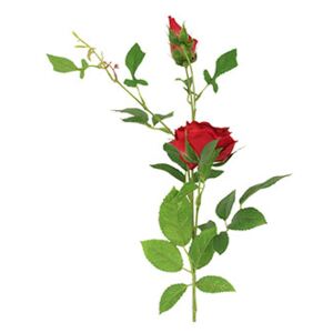 Autronic Umělá květina, růže barva červená