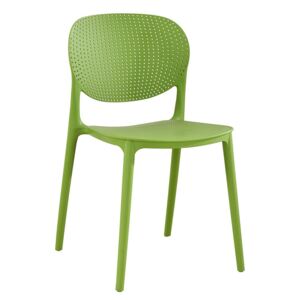 Stohovatelná židle, zelená, FEDRA