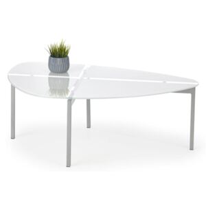 Halmar Konferenční stolek ERIKA, bílá/sklo