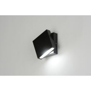 Venkovní nástěnné černé LED svítidlo Careri Black (Nordtech)