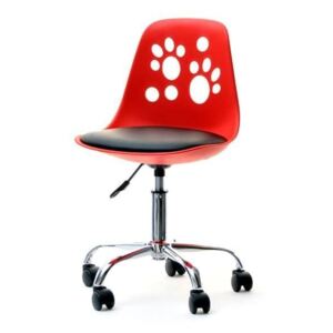 Medo Dětská kancelářská židle FOOT červeno černá